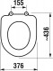 Jika DEEP - WC Sedátko s poklopem, duroplast, 436x376 mm, plastové úchyty