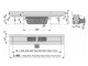 Alcadrain Wall - Podlahový žlab s okrajem pro plný rošt a pevným límcem, 950 mm