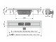 Alcadrain Professional - Podlahový žlab 750 mm s okrajem pro plný rošt