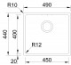 Sinks  - Nerezový dřez BOX 490 RO 1,0mm, 490x440 mm