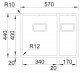Sinks  - Nerezový dřez BOX 570.1 FI 1,0mm, 570x440 mm