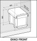 Sinks  - Odpadkový koš EKKO FRONT 40 2x16l